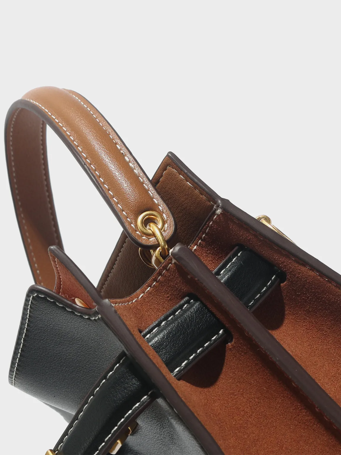 Women's Top Handle Lee Double Bag Messenger Satchel Tote Bag