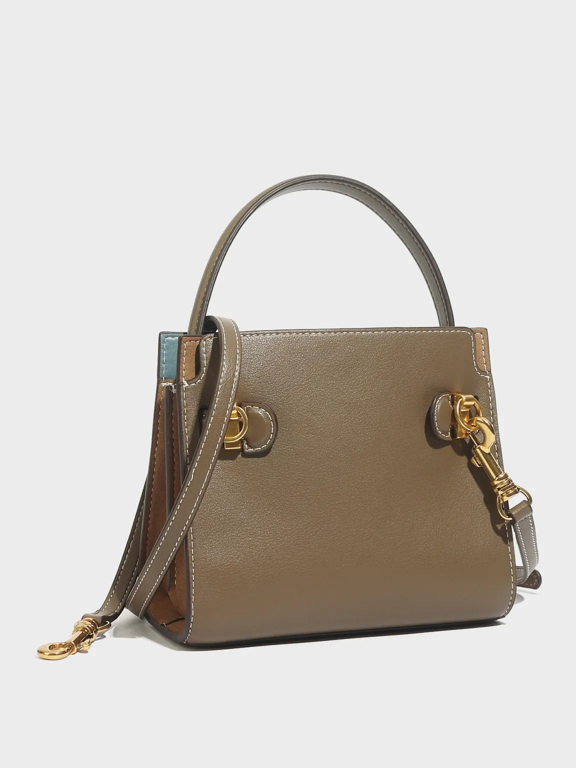 Women's Top Handle Lee Double Bag Messenger Satchel Tote Bag