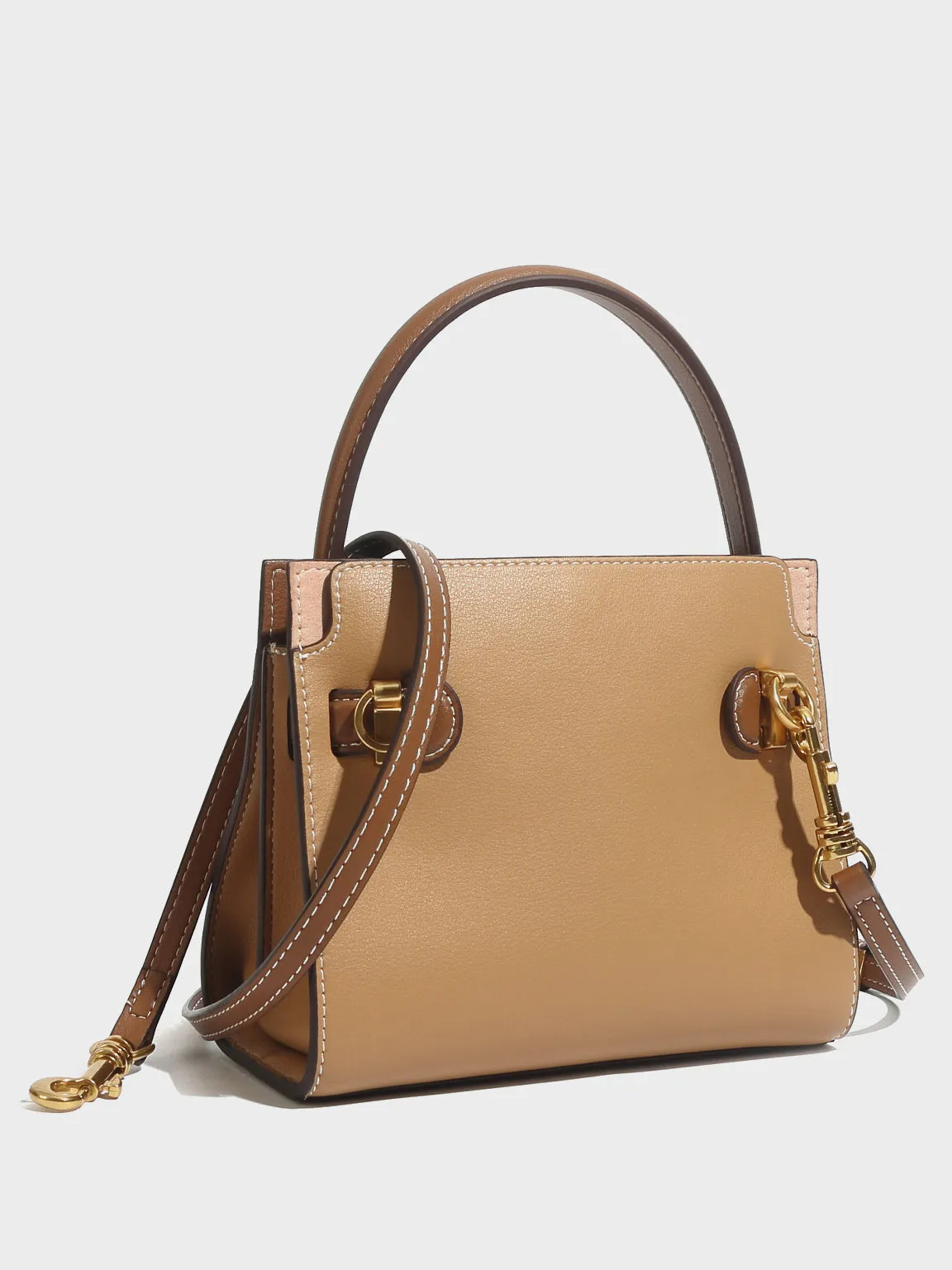 Women's Top Handle Lee Double Bag Messenger Satchel Tote Bag