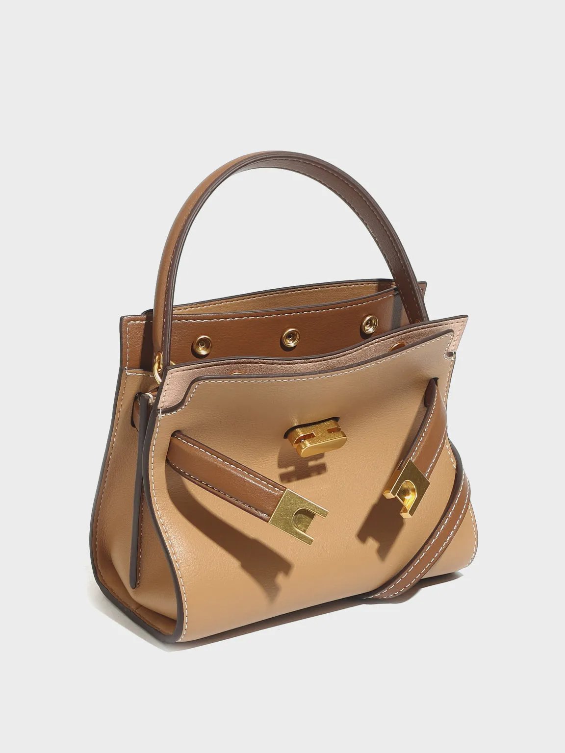 Women's Top Handle Lee Double Bag Messenger Satchel Tote Bag