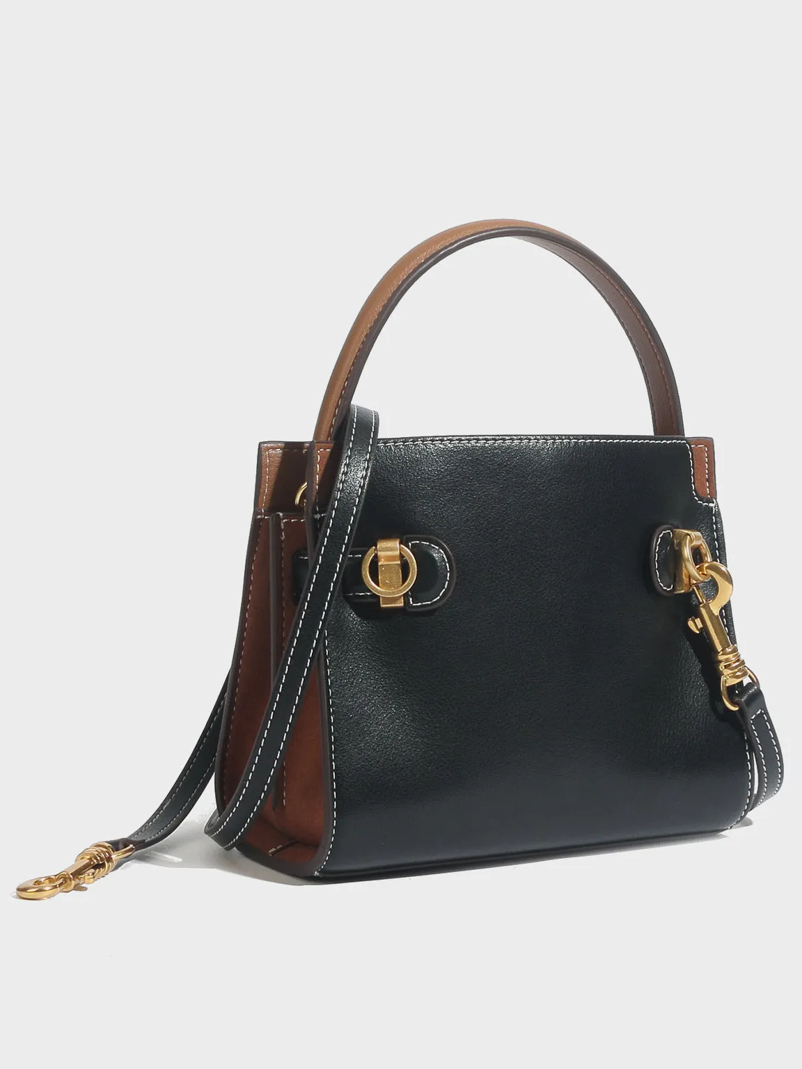 Women's Top Handle Lee Double Bag Messenger Satchel Tote Bag