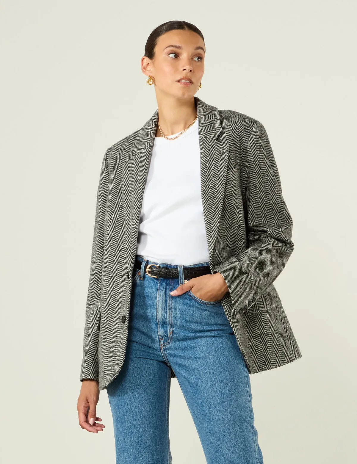 Wool Hutton Herringbone Blazer