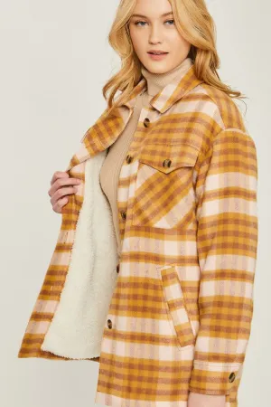 Woven Yarn Dye Long Sleeve Jacket