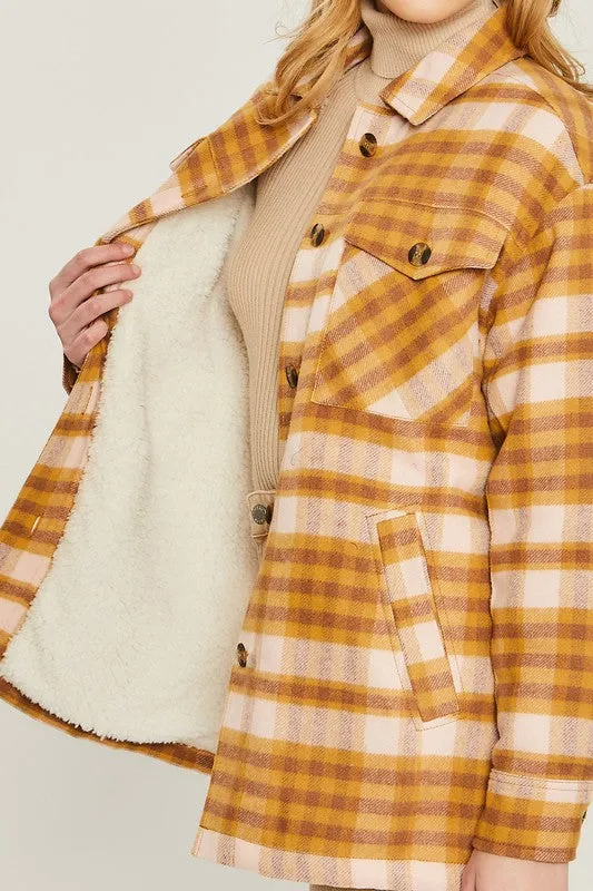 Woven Yarn Dye Long Sleeve Jacket