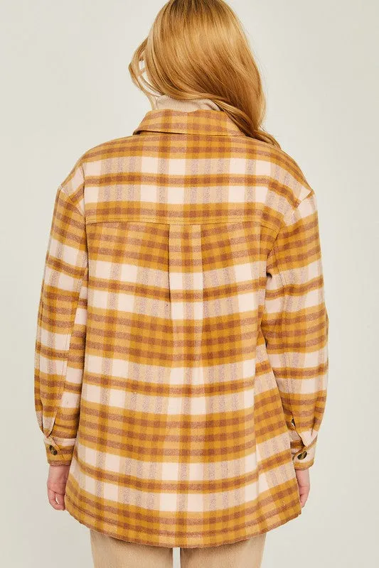 Woven Yarn Dye Long Sleeve Jacket