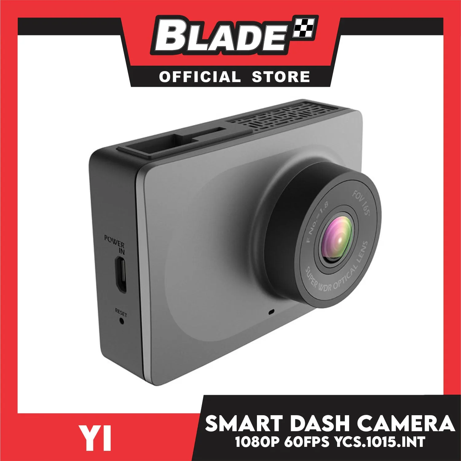 Yi Smart Dash Camera YCS.1015.INT -Built-in Wi-Fi, Emergency recording with High Sensitivity Imaging and Night Vision