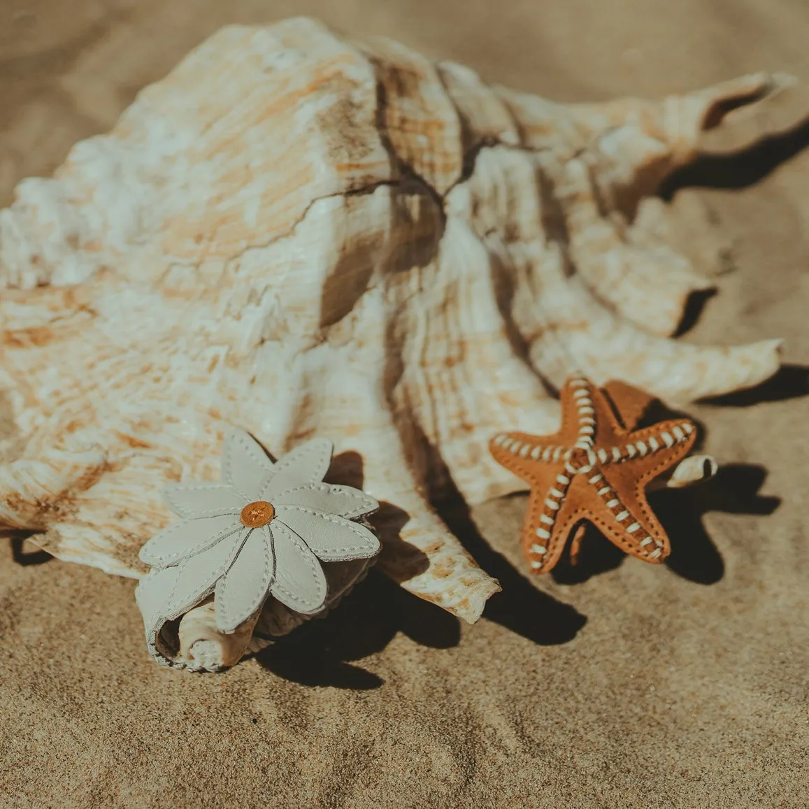 Zaza Bracelet | Starfish | Toast Grain Leather