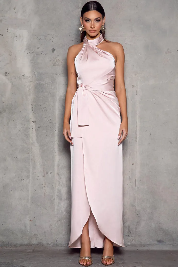 Zenith Gown in Champagne Pink by Elle Zeitoune - RENTAL
