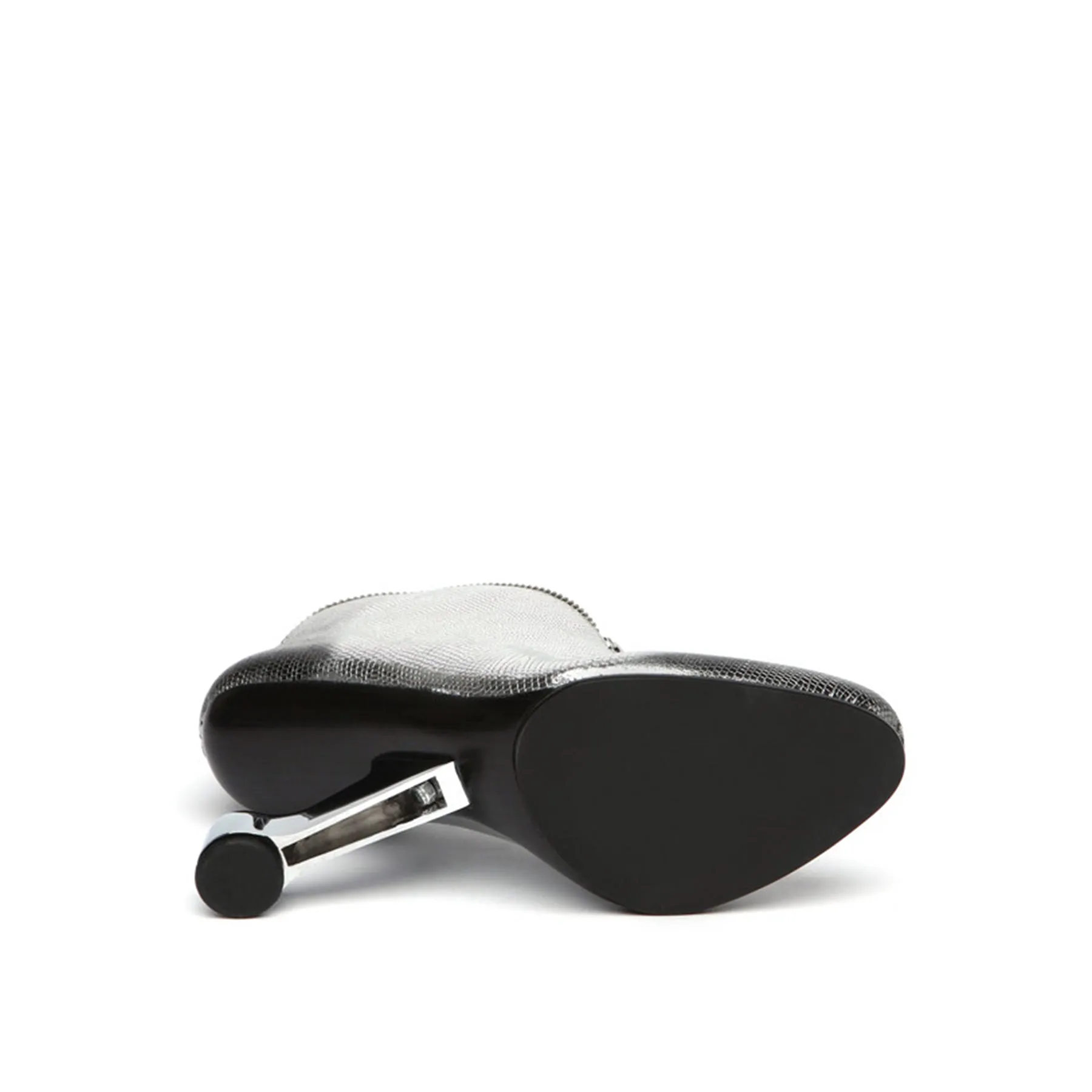 Zip My Way Heel Bootie Punchy Silver